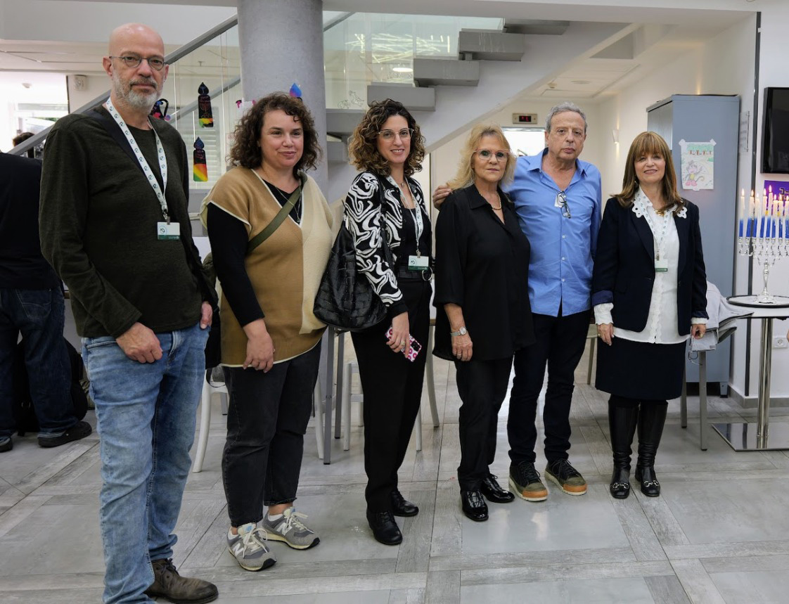 The Kfar Maccabiah school leadership, from left to right: Dr. Noam Topelberg, academic coordinator for teacher training, Bar-Ilan Faculty of Education; Osnat Tzuk, director, the Iris Smith World Jewish Sports Museum, Kfar Maccabiah; Maya Landau, head of administration, Bar-Ilan Faculty of Education; Dr. Orly Froman, vice chairman, Maccabi World Union; Amir Peled, chairman, Maccabi World Union; Prof. Zehavit Gross, dean of the Bar-Ilan Faculty of Education. Not pictured: Dr. Hindy Stern, head of special education, Bar-Ilan Faculty of Education.